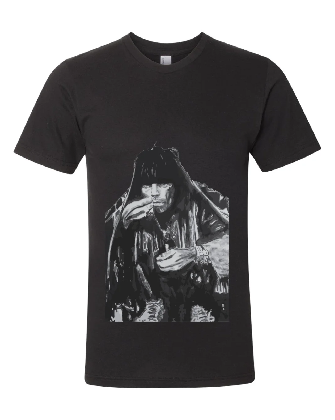 Keith Richards Printed T-Shirt Black — DAVARA Fine Art